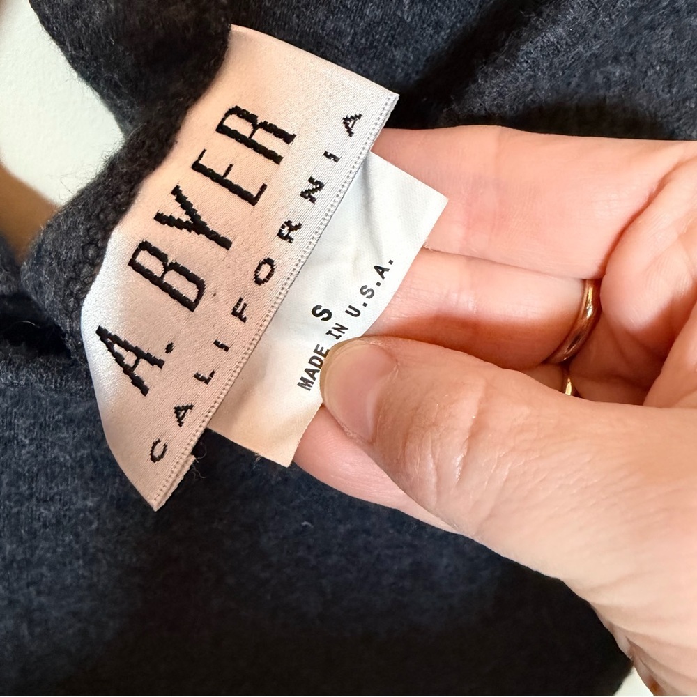 Vintage a.Byer crop tee gray S - Picture 2 of 4